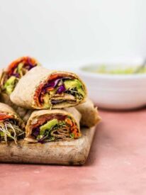 Edamame hummus wrap