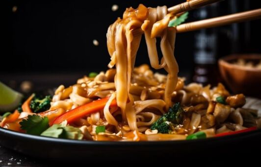 Chrumkavé tofu a rezance Teriyaki recept