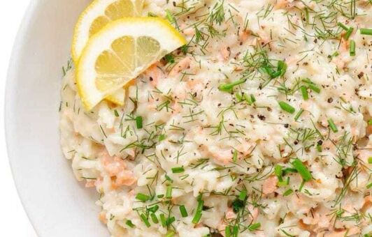 Lososové rizoto recept