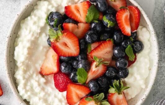 Proteínovo-tvarohový parfait recept