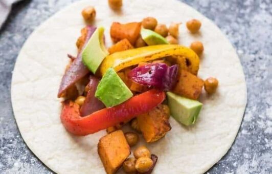 Cícerovo-tekvicové fajitas recept