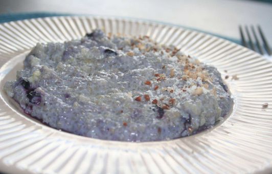 Kuskusová kaša s čučoriedkami a kokosom recept